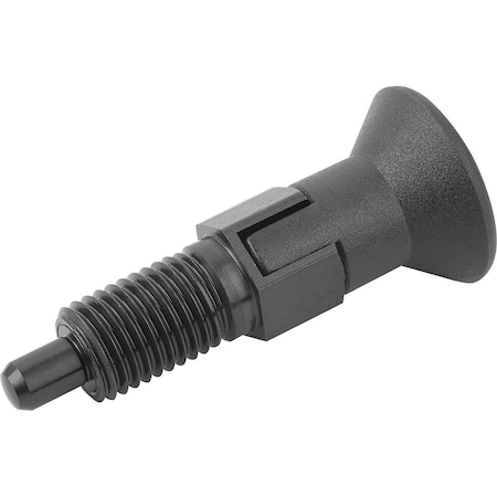 Kipp Indexing Plunger Size:2 D1=M12X1, 5, D=6, Form:C With Locking Slot Without Locknut, Steel Hardened,  K0630.23206